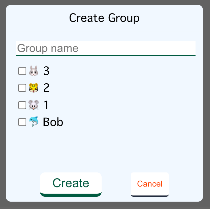 Create Group Dialog